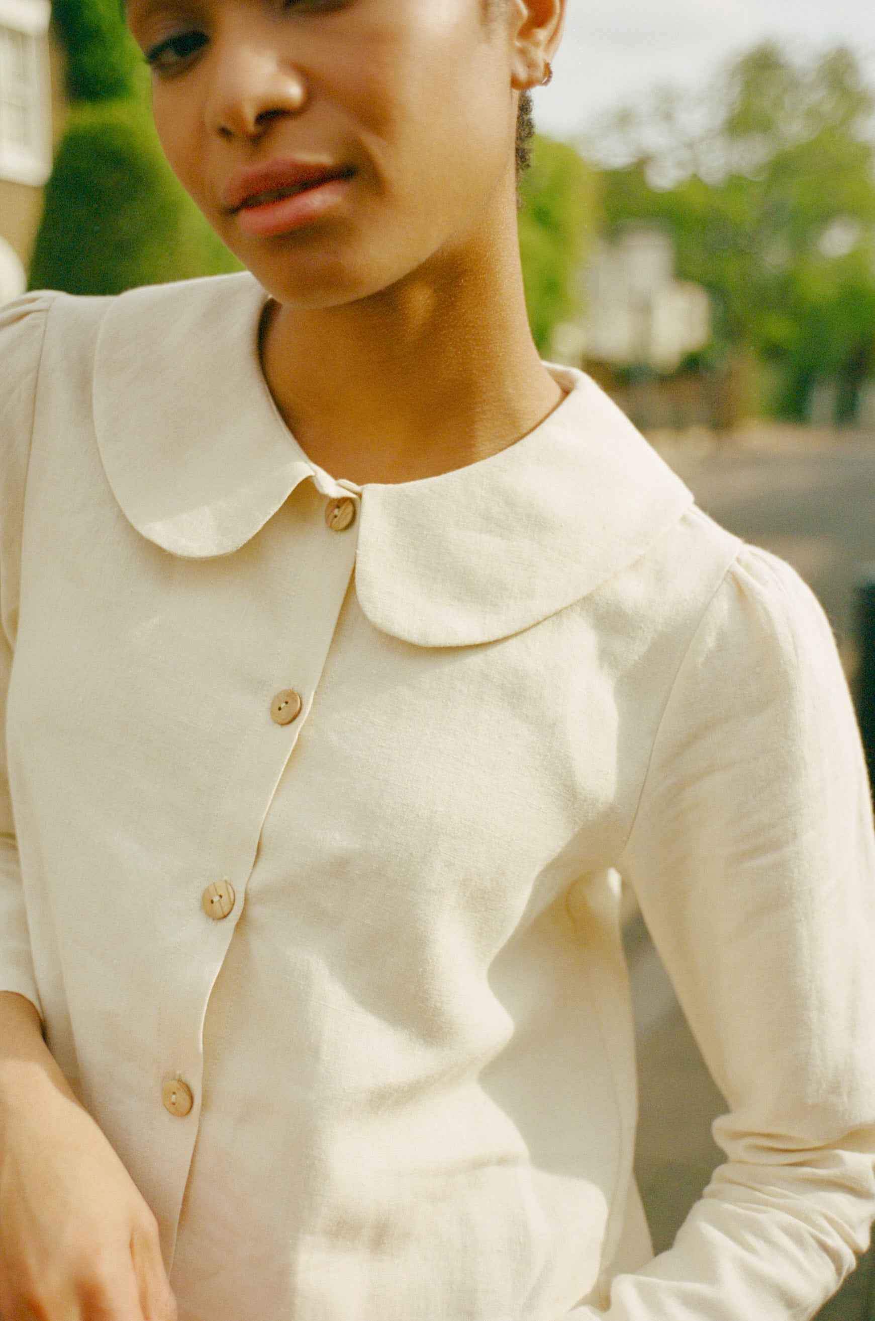 Claudine Linen Blouse - Natural