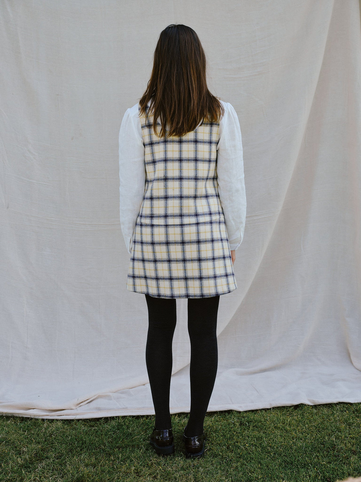 Penrith Mini Dress in Yolk Check