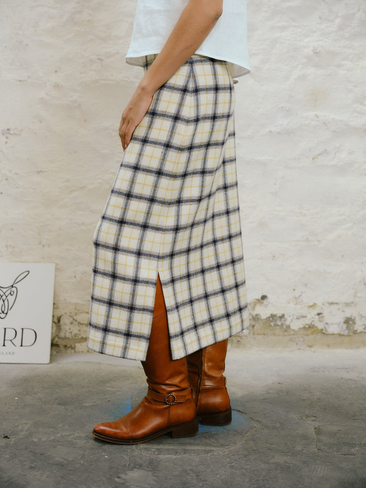 Mellor Skirt in Yolk Check