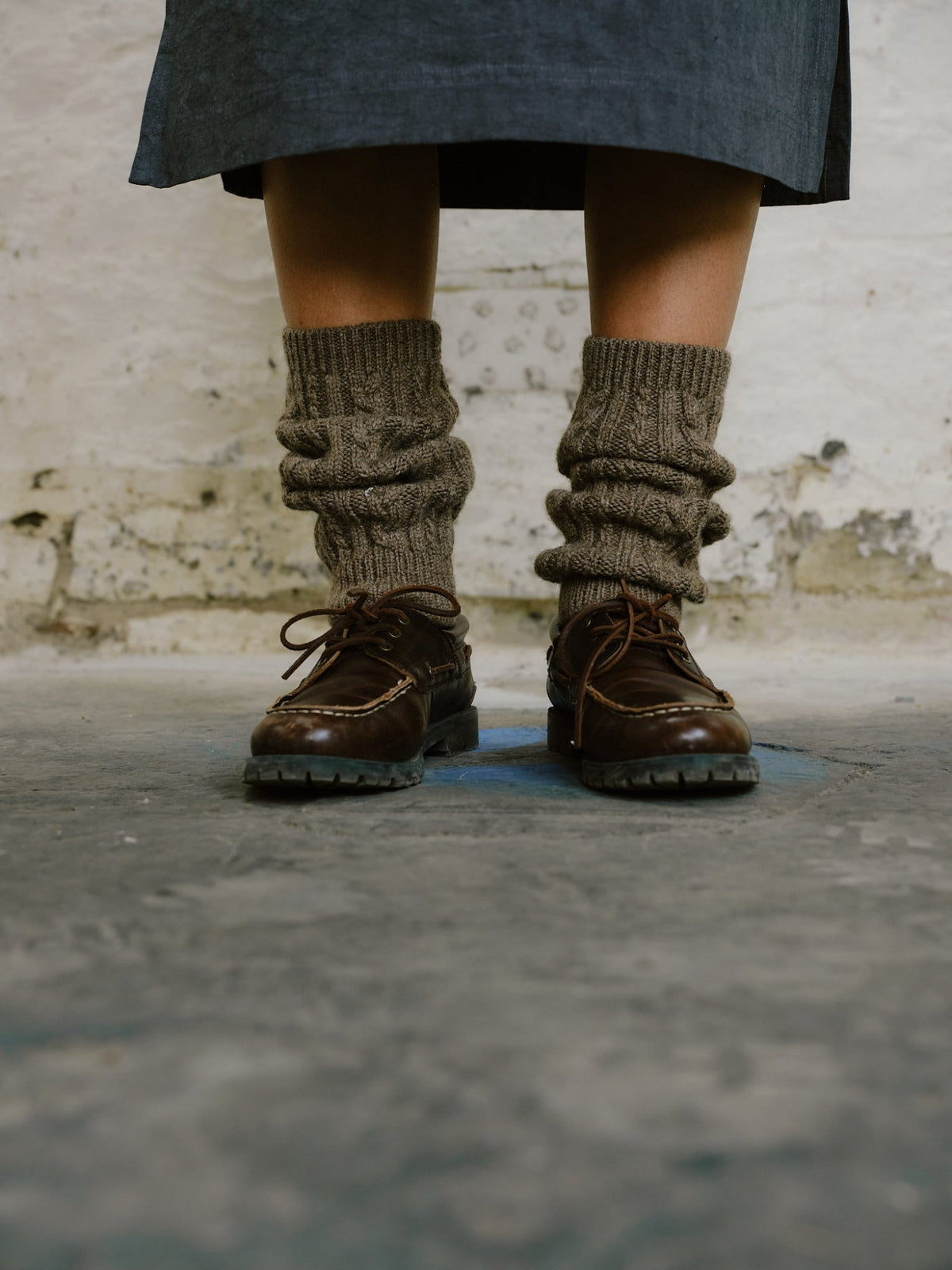 Whitby Leg Warmers in Loam
