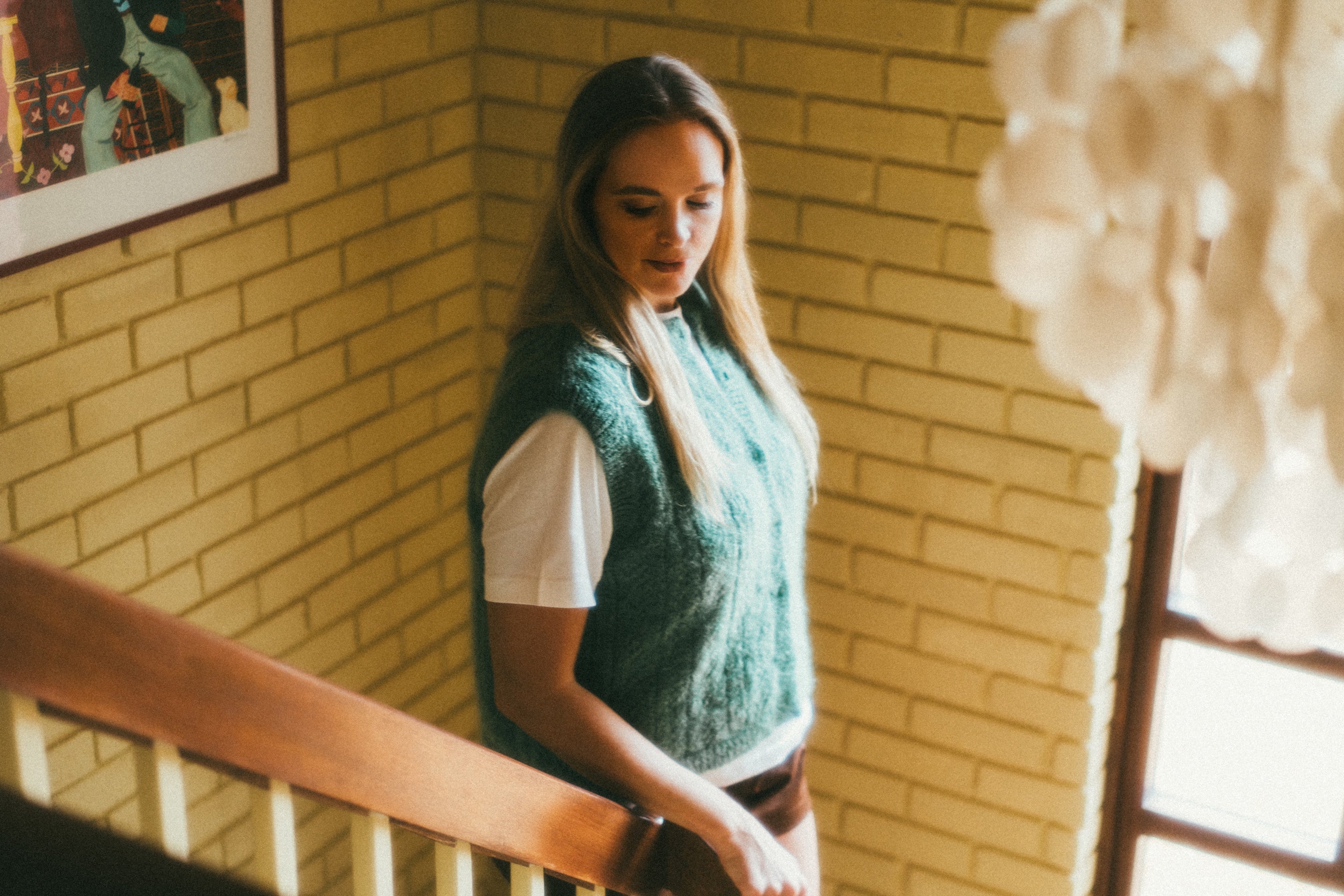 PRE-ORDER: Pointelle Knit Vest - Pistachio Green