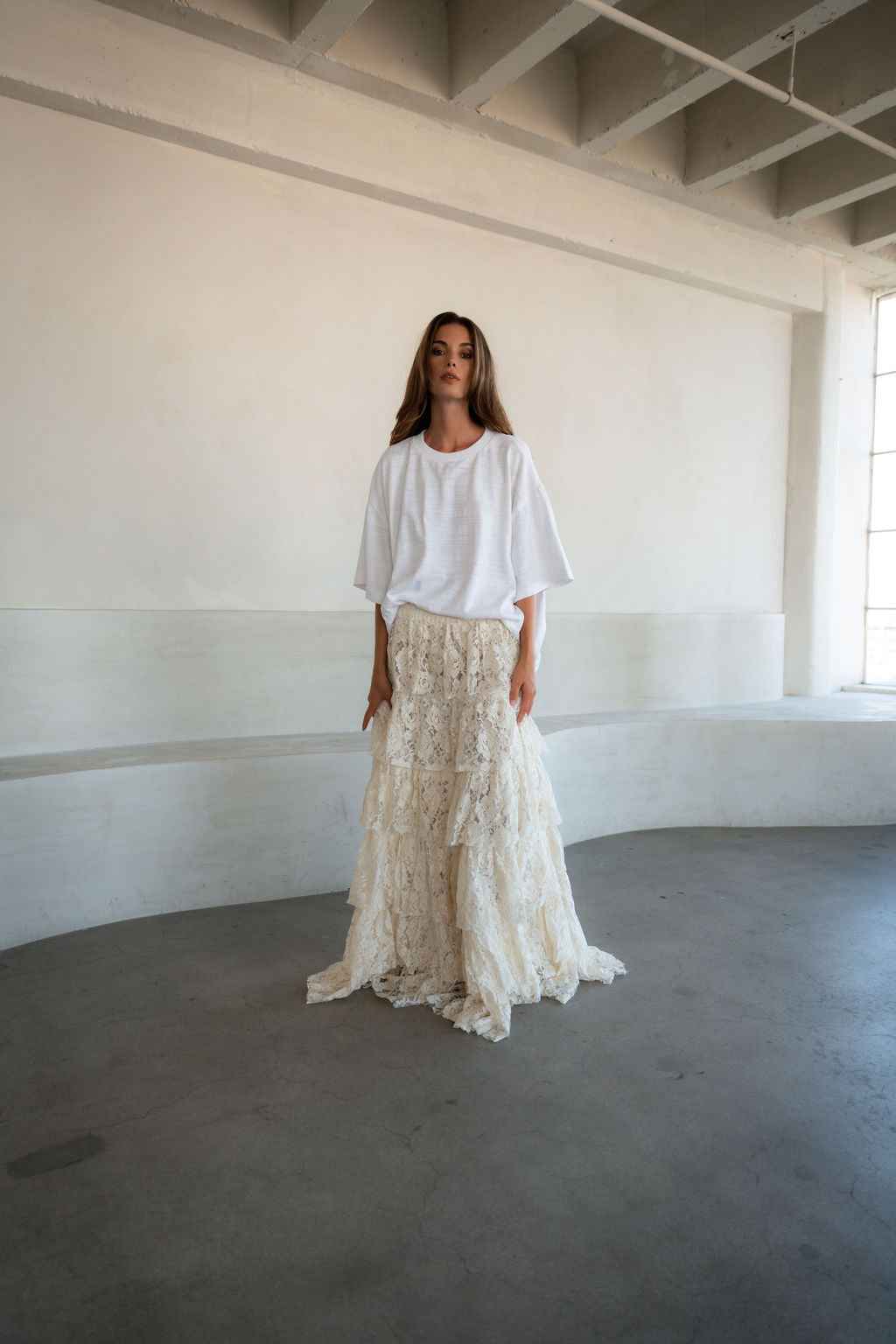 LACE UNTAMED SOUL SKIRT - NATURAL
