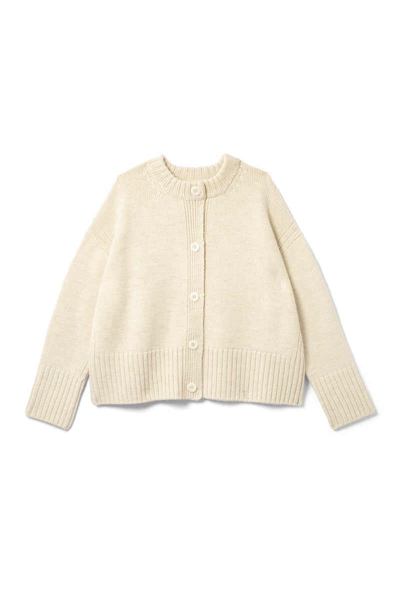 Raye British Wool Cardigan Ecru
