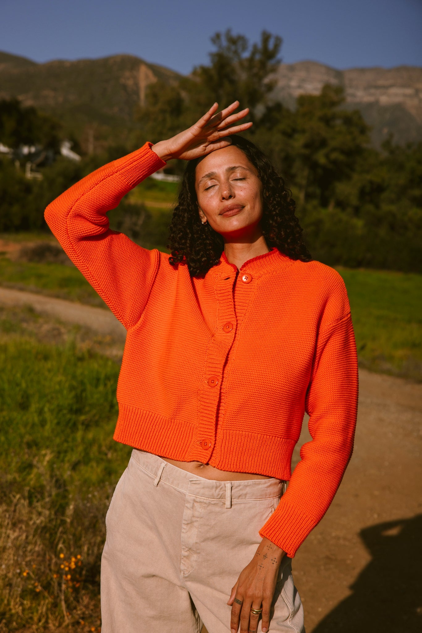 HILMA Cardigan in collab' with BLOCK SHOP - Orange