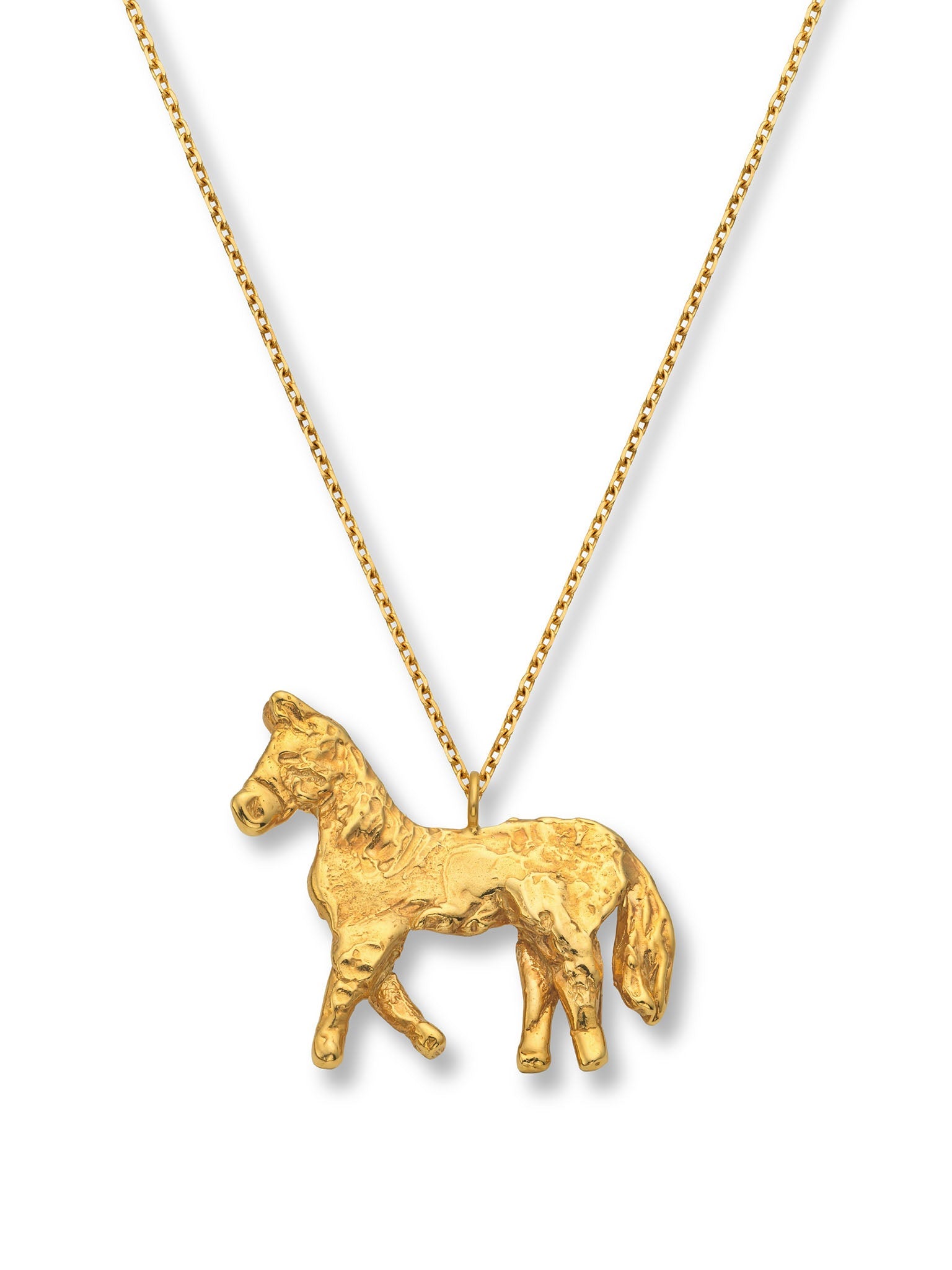 Horse Necklace Gold