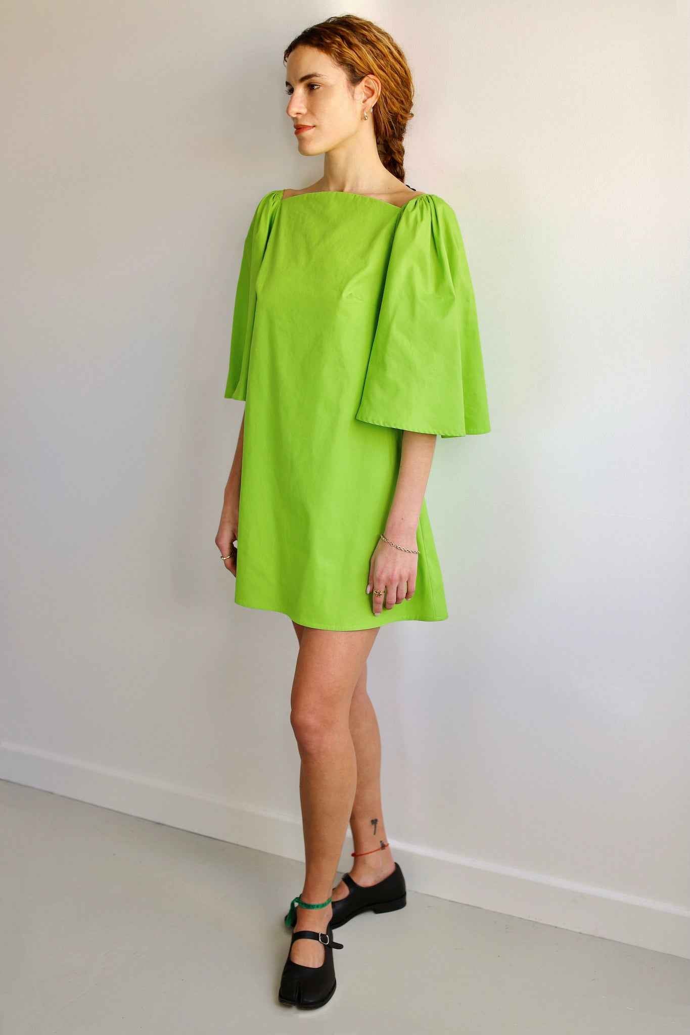 Delphine Mini Dress in Lime