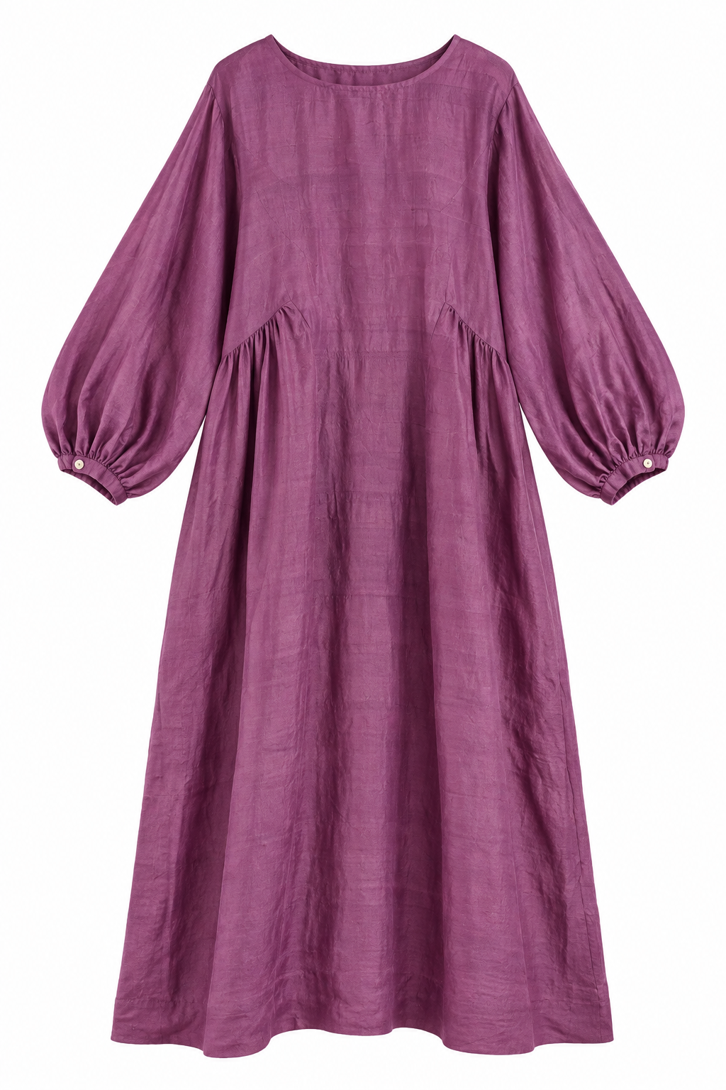 Handloom Balloon Dress - Lilac
