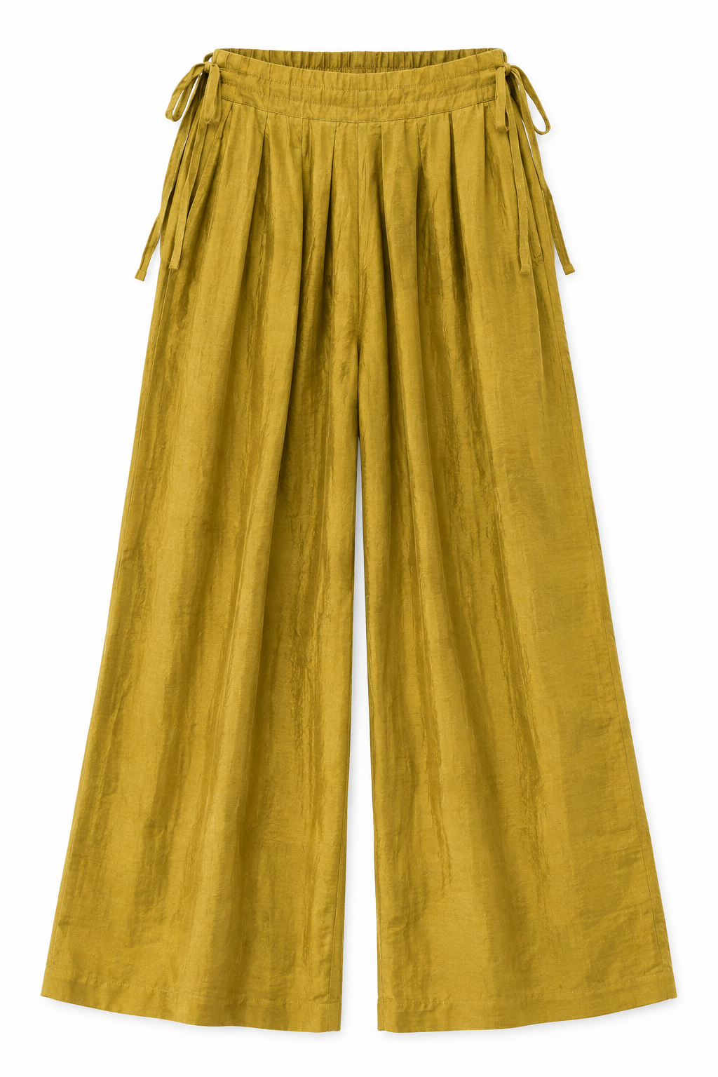 Bag pants - Charteusse silk