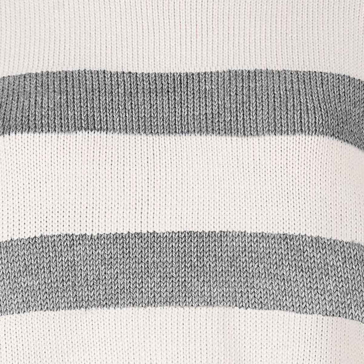 Marina Striped 100% Merino Jumper Grey