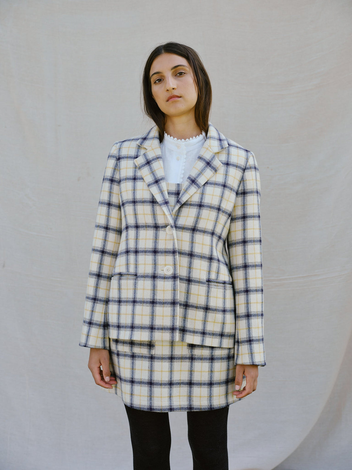 Bellingham Blazer in Yolk Check