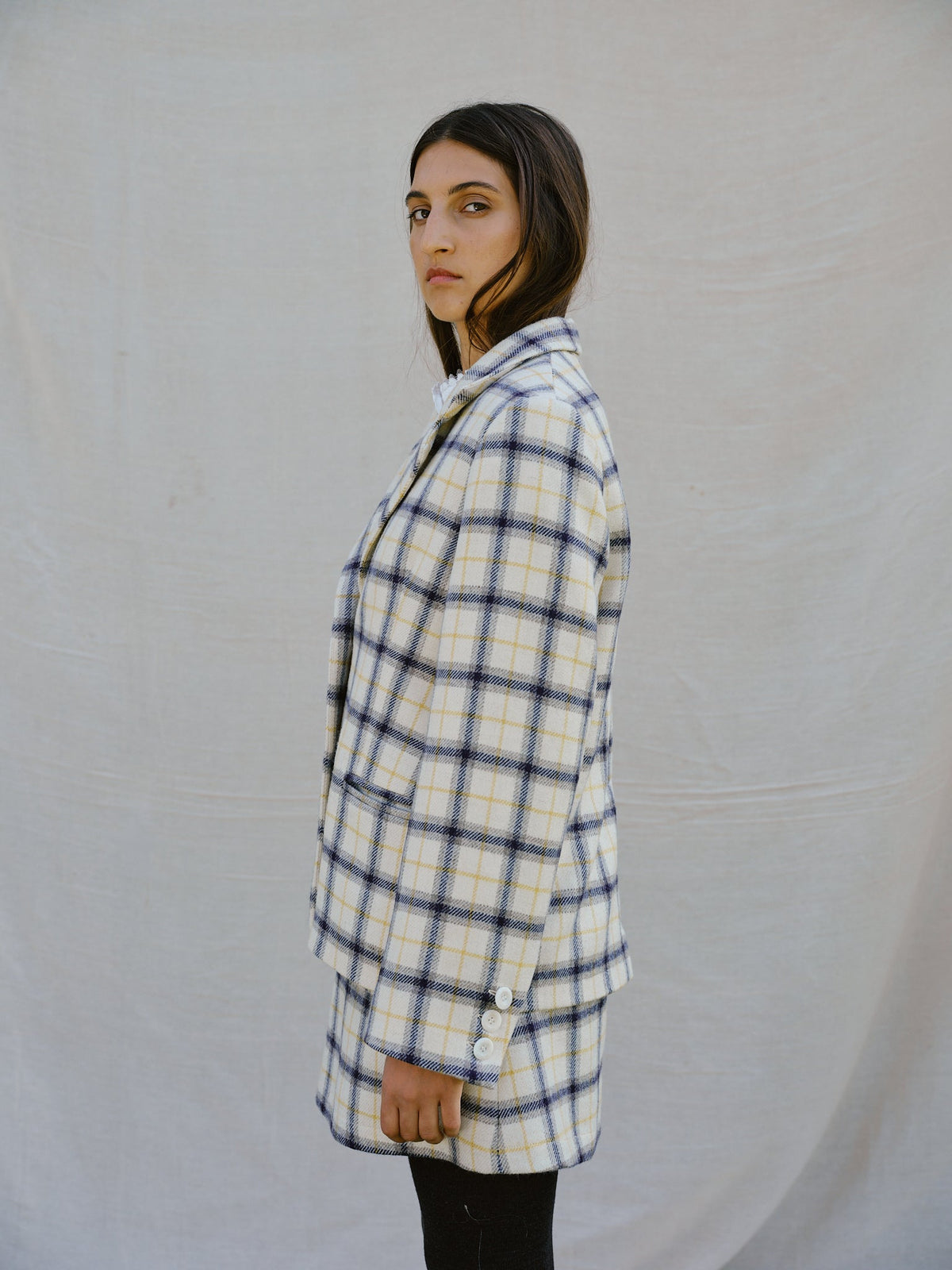 Bellingham Blazer in Yolk Check