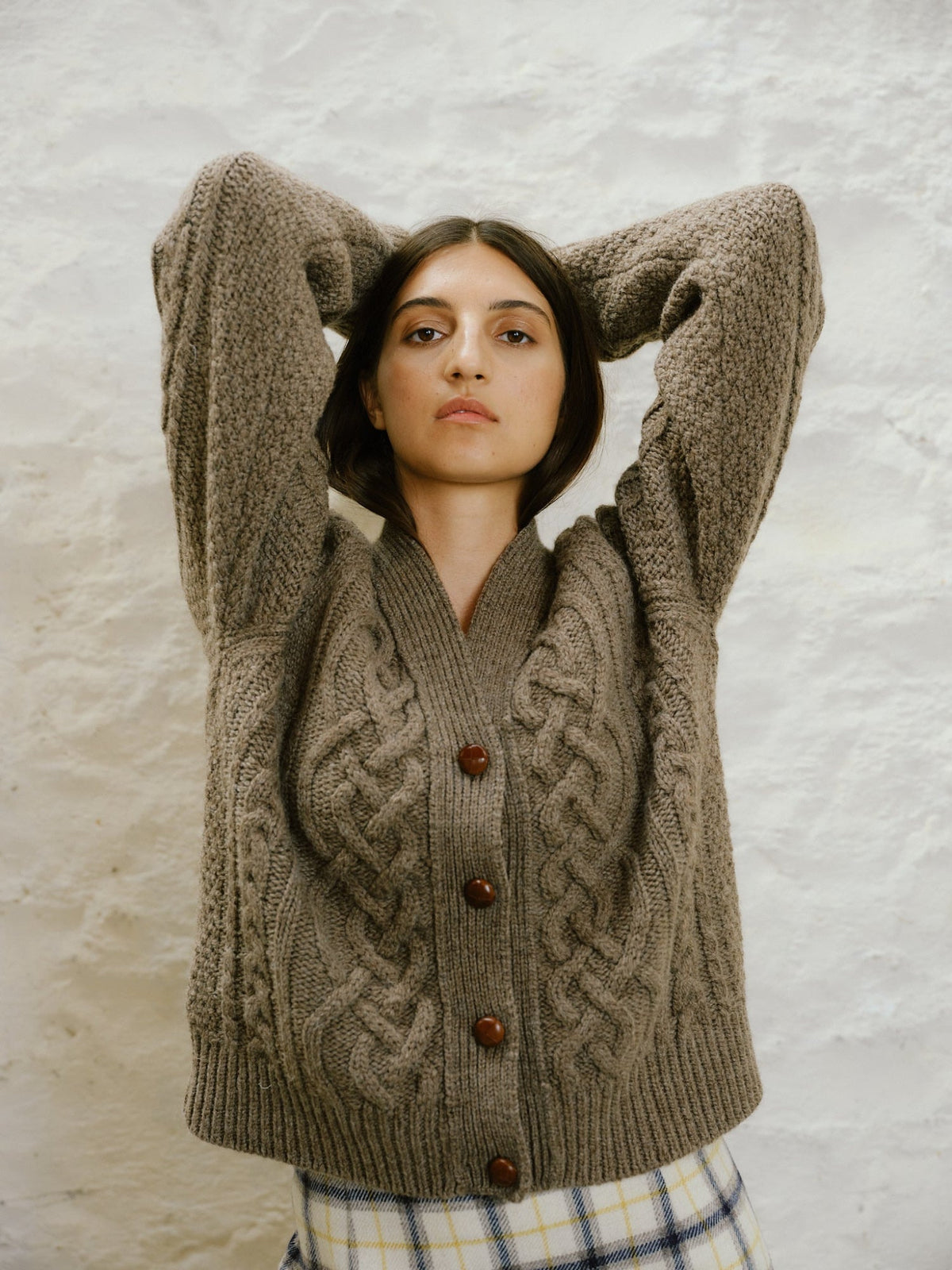 Whitby Cardigan in Loam