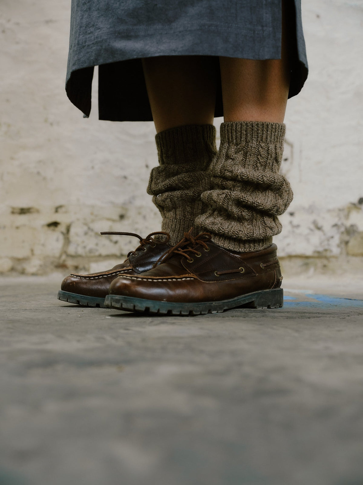 Whitby Leg Warmers in Loam