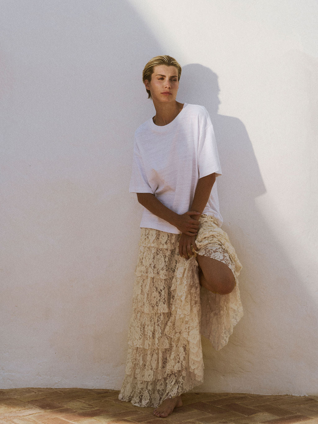 LACE UNTAMED SOUL SKIRT - WHITE