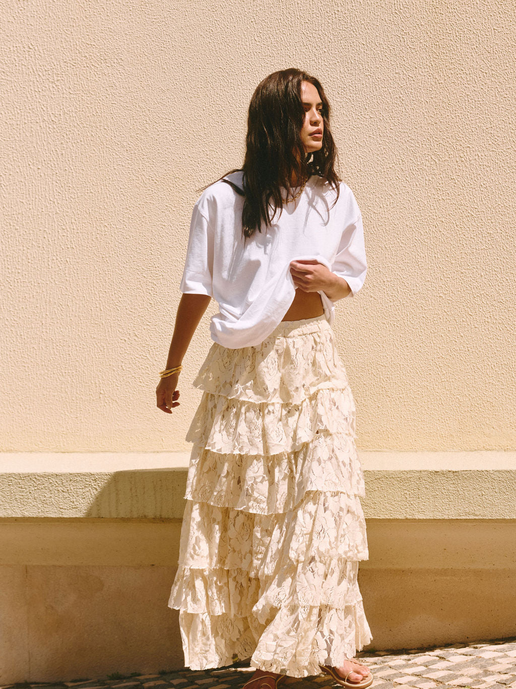 LACE UNTAMED SOUL SKIRT - WHITE