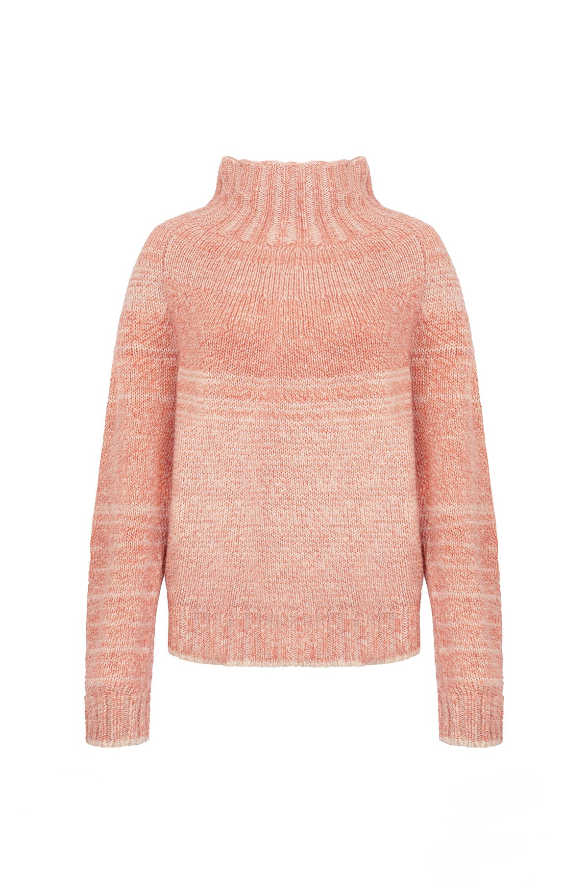 Eccleston Jumper in Ecru & Coral Mouline