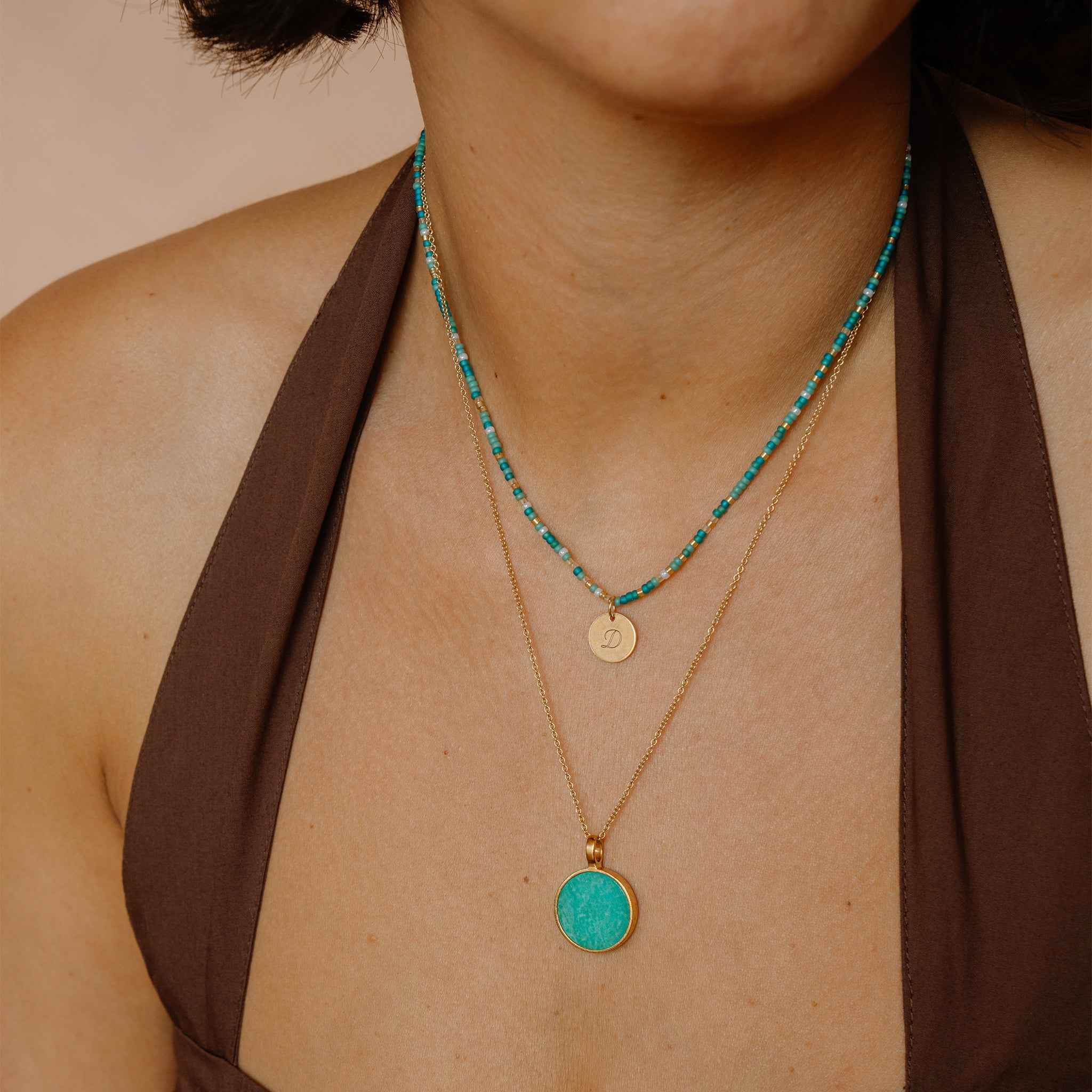 Amazonite Porthole Necklace