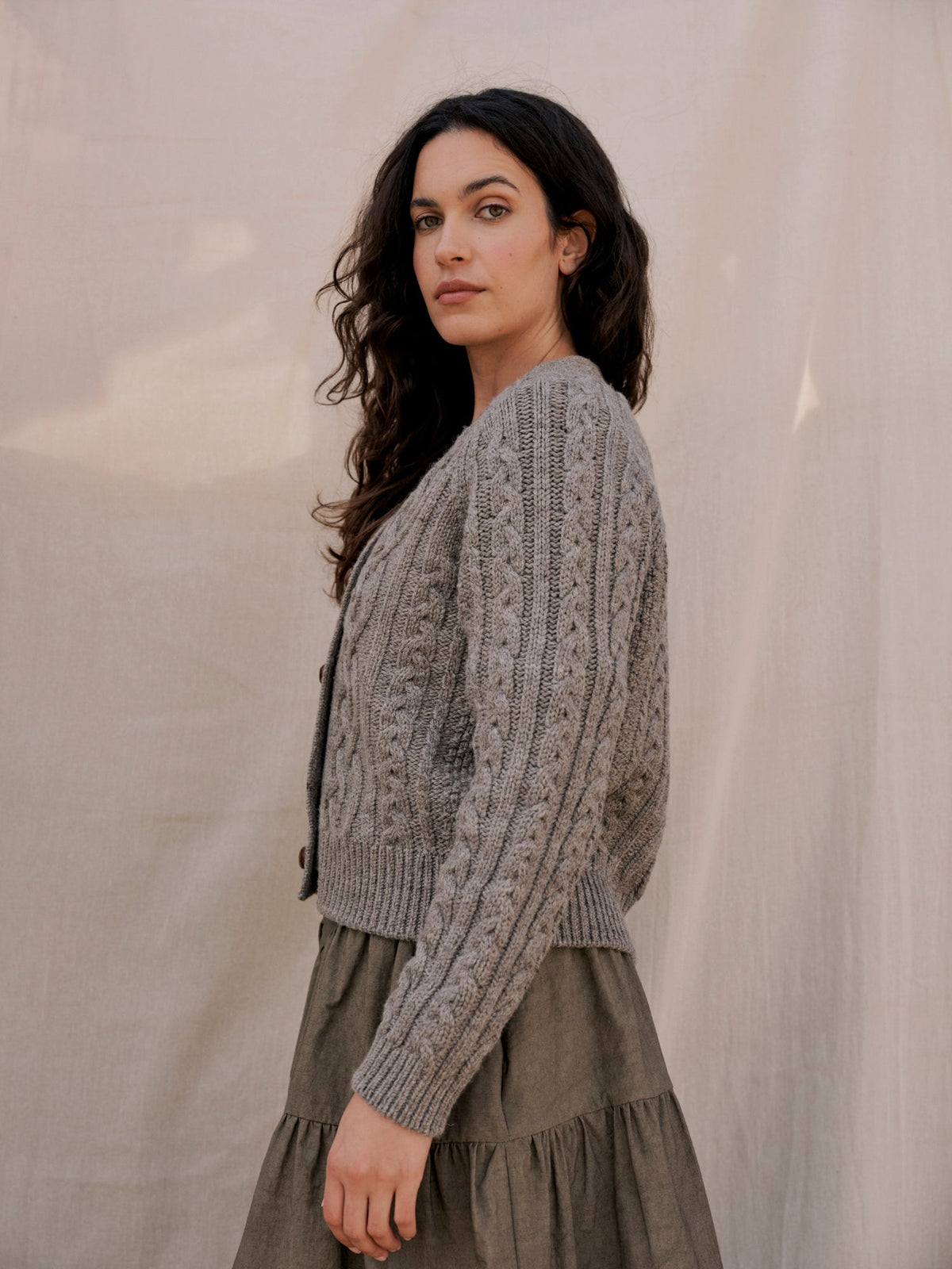 Whitby Cardigan in Slate