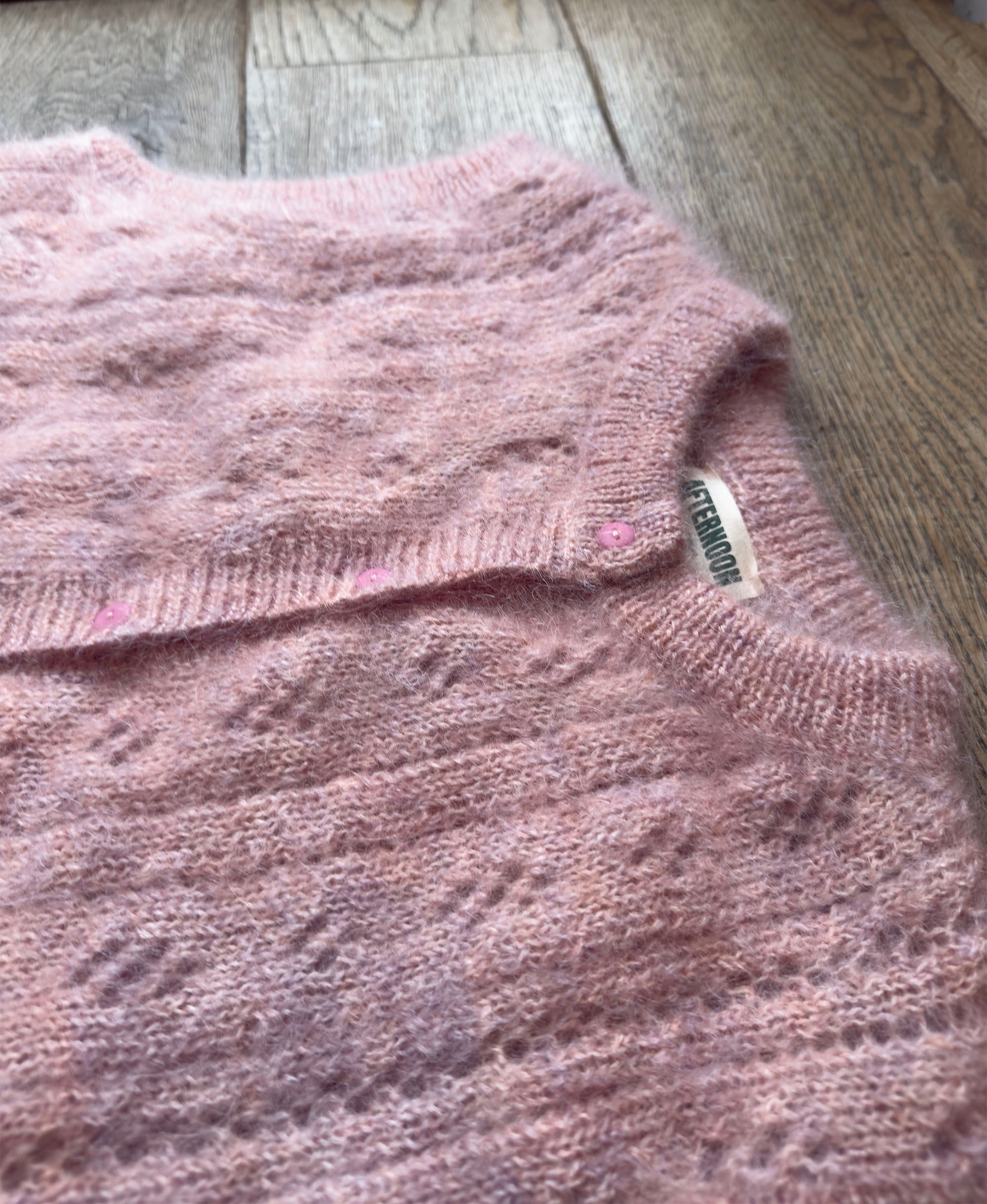 PRE-ORDER: Pointelle Knit Vest - Peony Pink