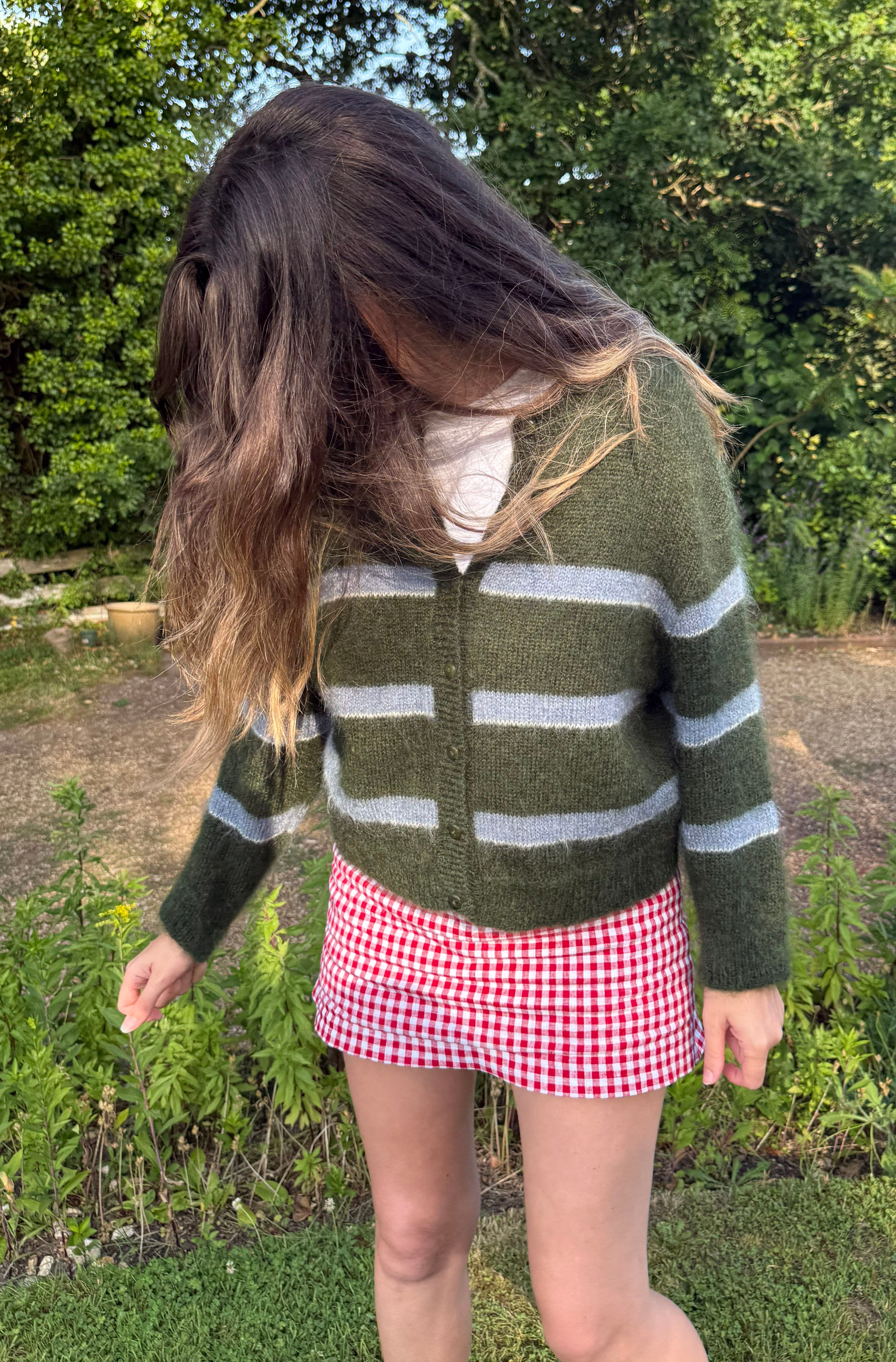 PRE-ORDER - Stripe Cardigan - Soft Blue