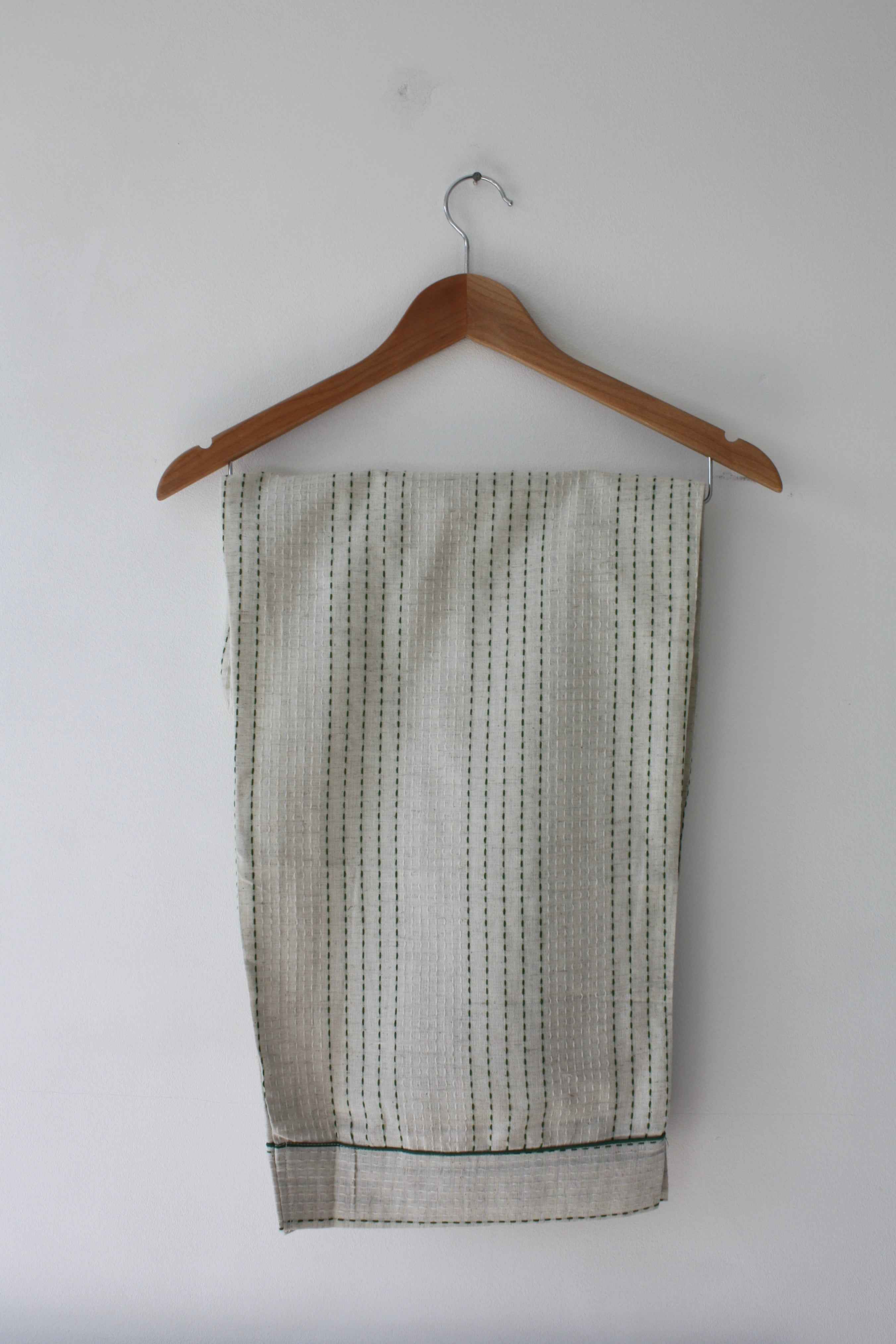 Handwoven Cotton Pyjamas - Green Stitch