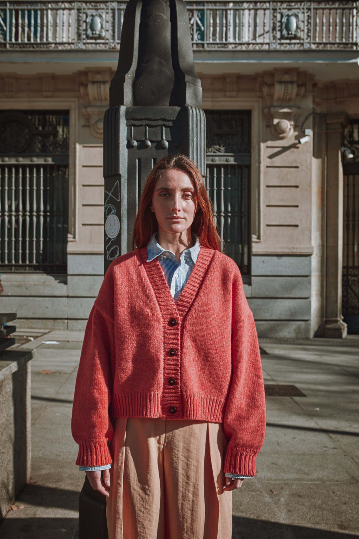 Luna Batwing Cardigan - Coral