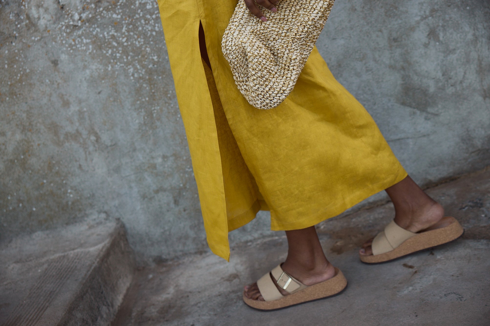 Zafira Slip Linen Dress