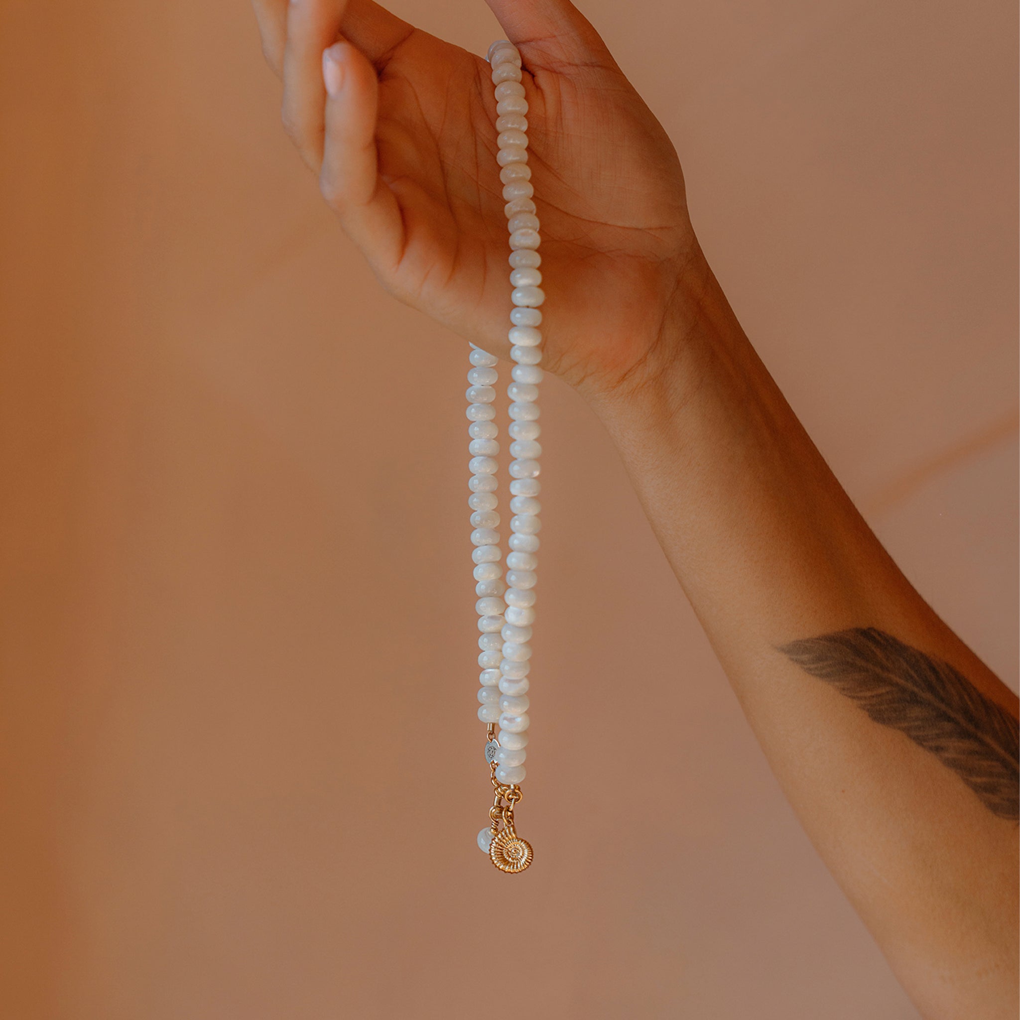 Mother of Pearl Statement Beaded Necklace