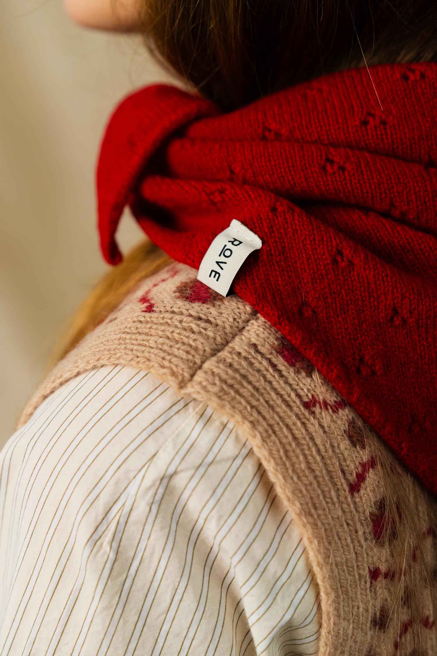 Pointelle Neckerchief | Red