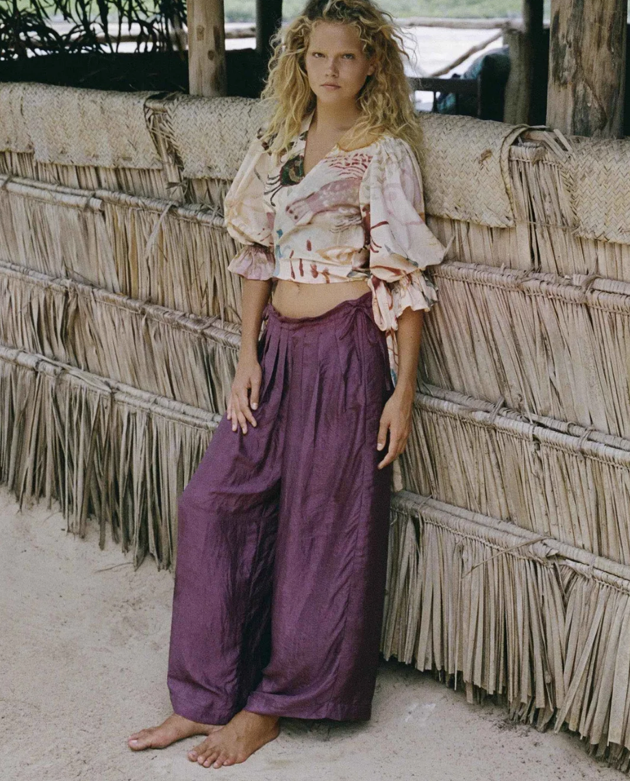 Bag Pants - Aubergine