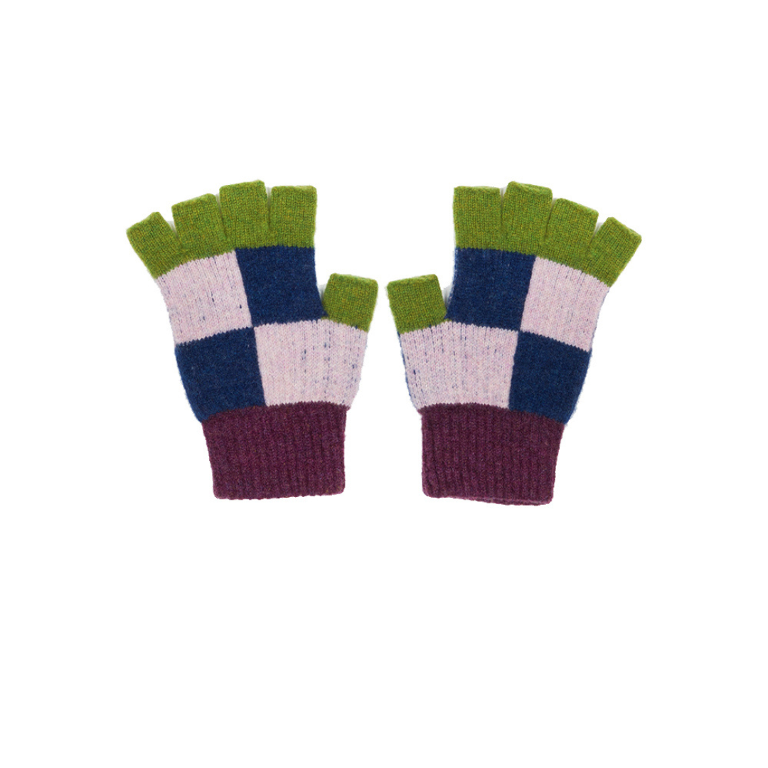 Check Fingerless Glove |  Blossom