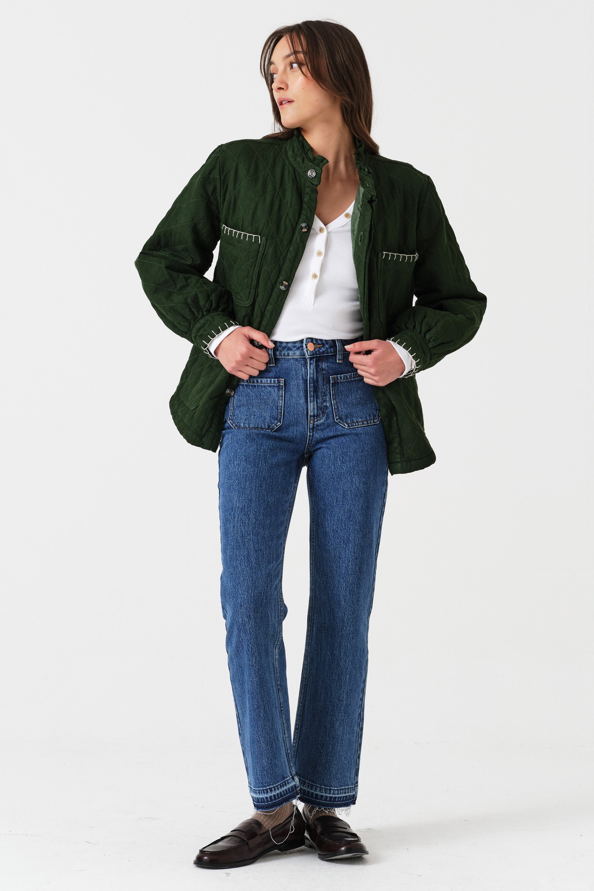 Gigi Kick Flare Jean in Napa - seventy + mochi