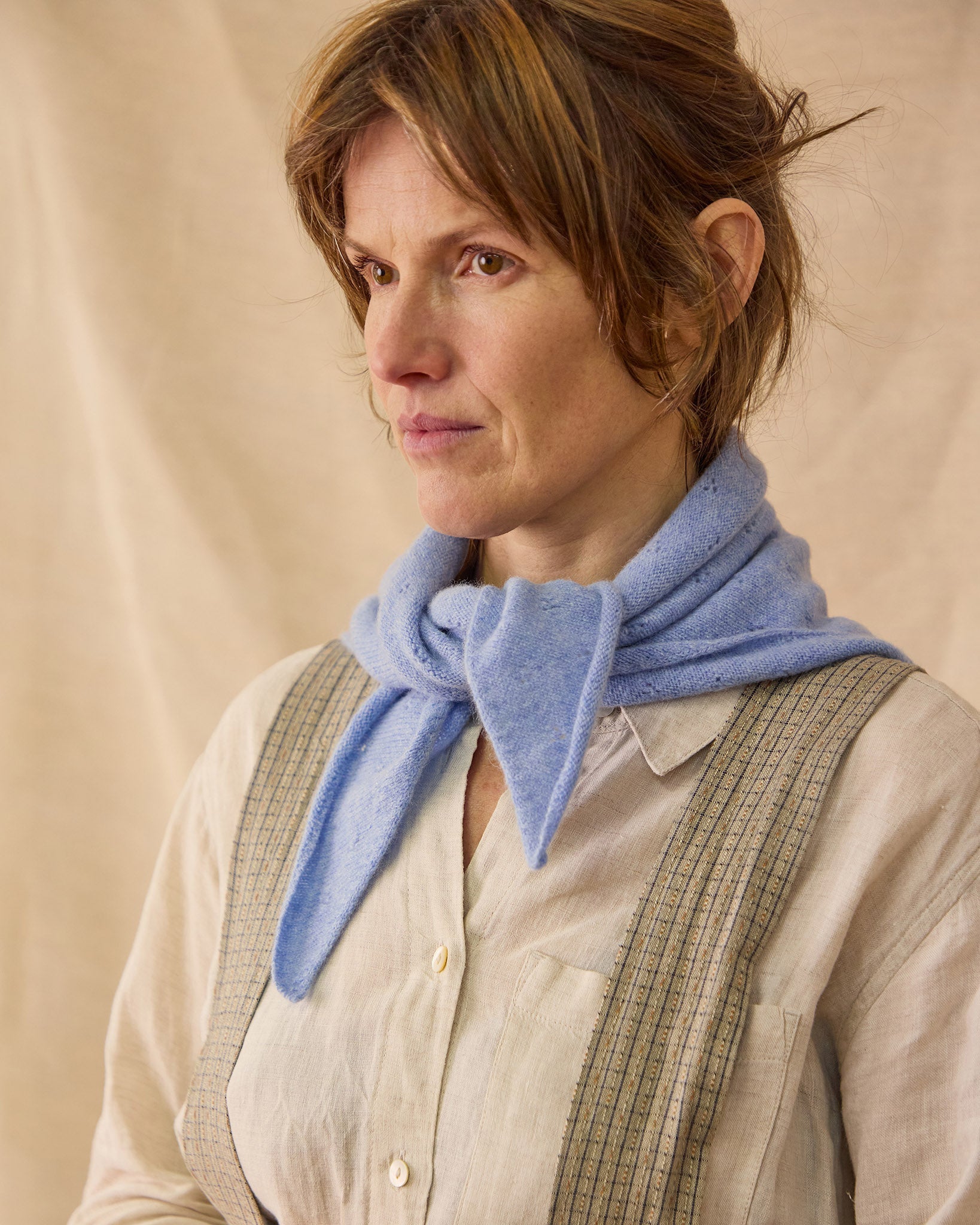 Pointelle Neckerchief | Cornflower
