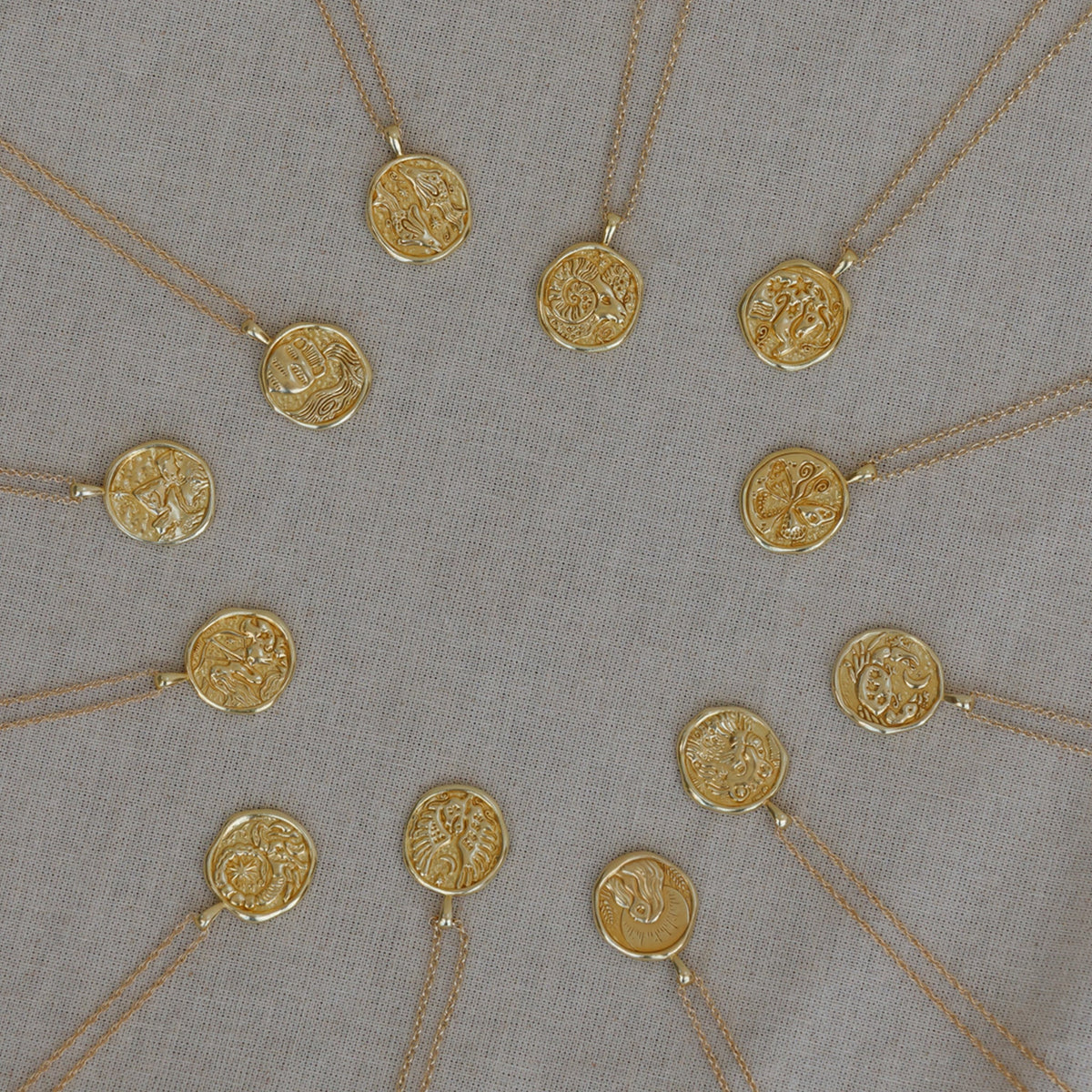 Virgo Zodiac Coin Pendant Necklace